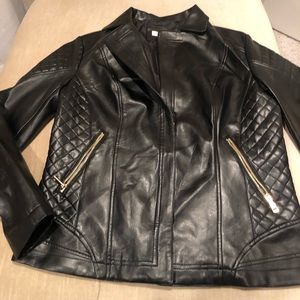 Black leather jacket